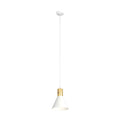 Rosa Design Hanglamp – Minimalistisch Wit met Gouden Binnenzijde