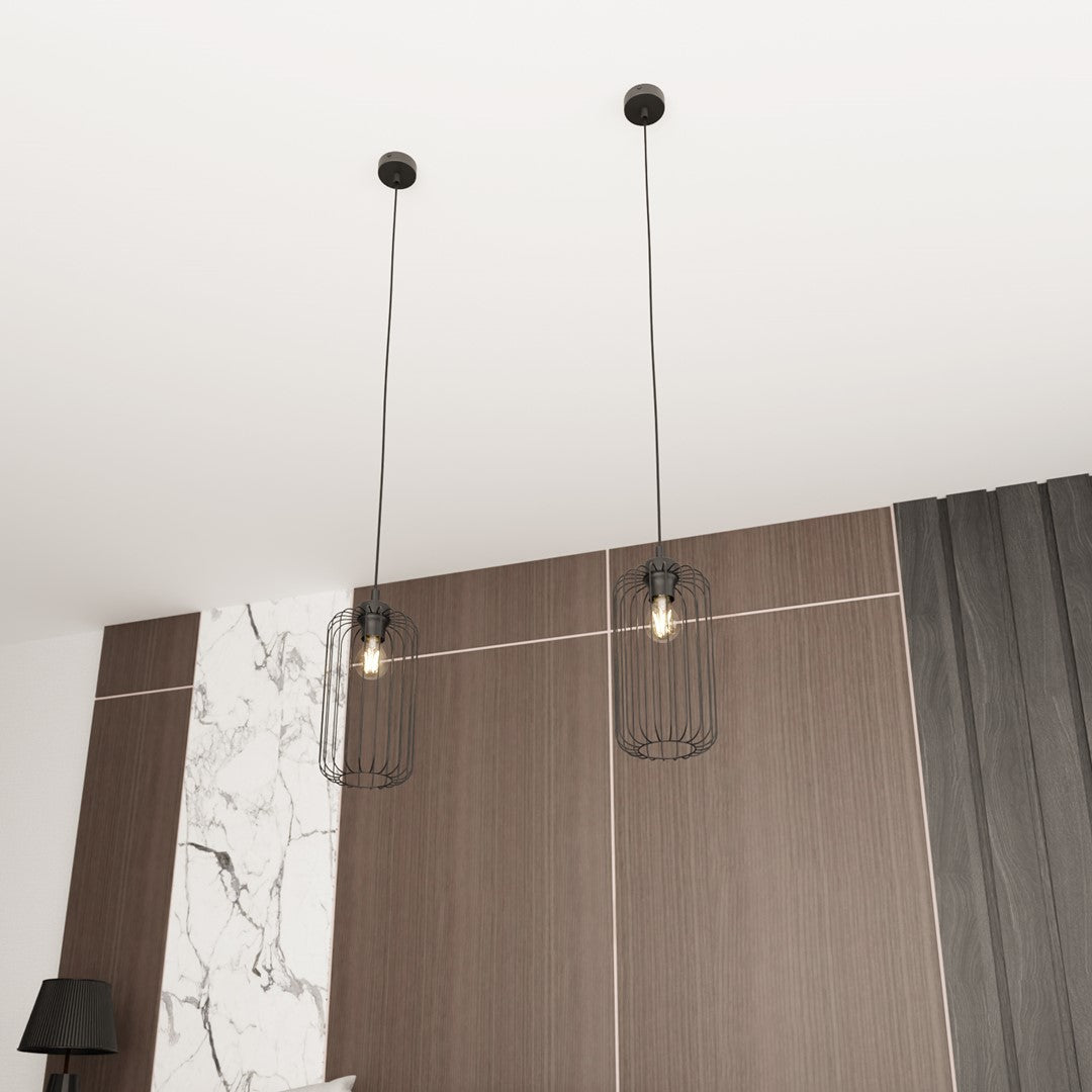 VANDER 1-Lichts Industriële Hanglamp – Zwart
