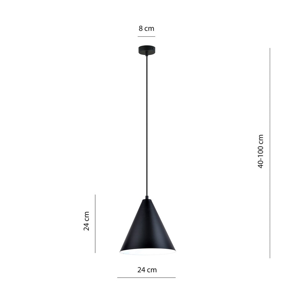 REBEL Industriële Hanglamp – Mat Zwart (23,5 cm)