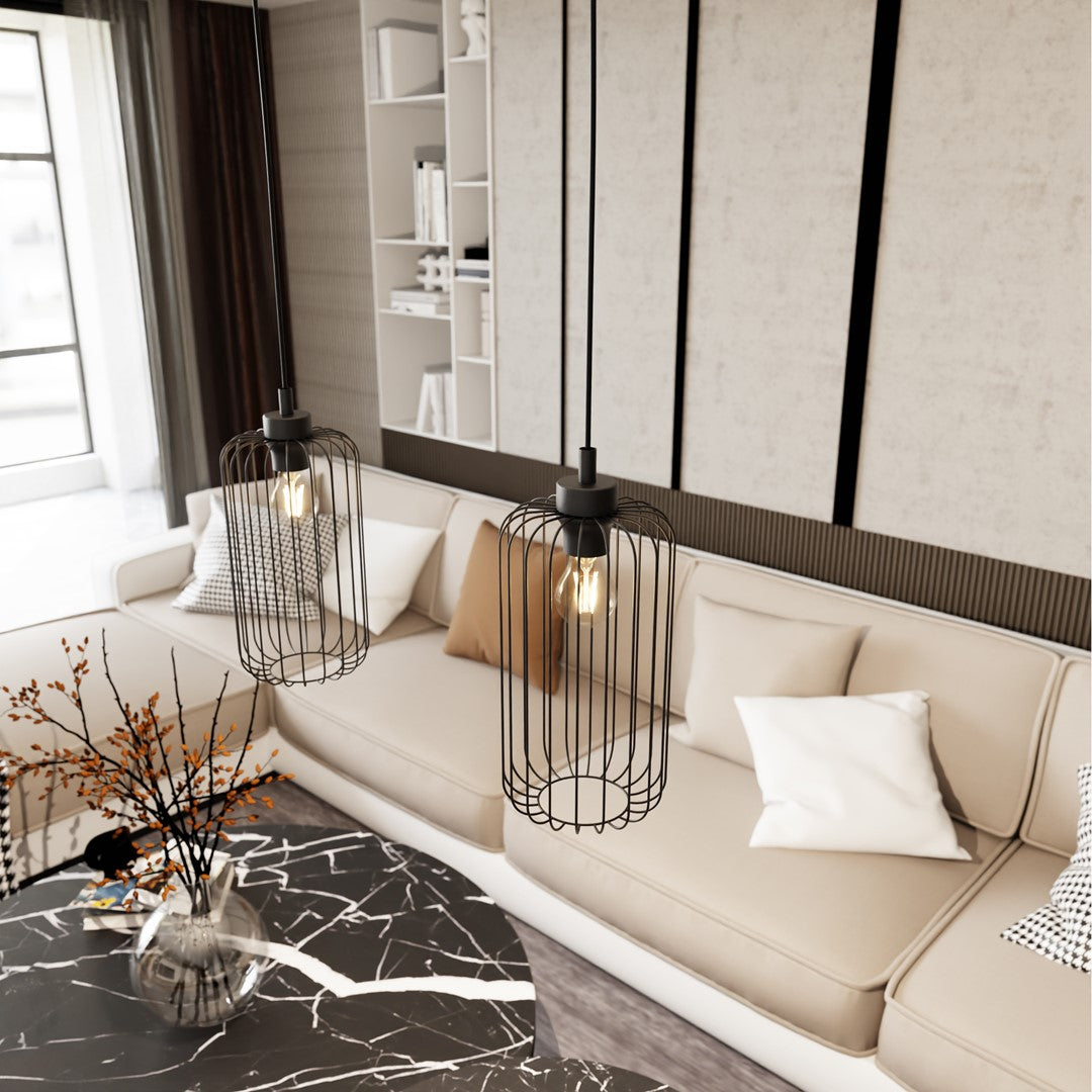 VANDER 1-Lichts Industriële Hanglamp – Zwart