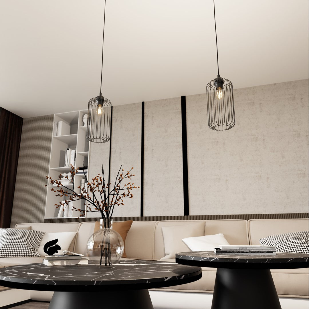 VANDER 1-Lichts Industriële Hanglamp – Zwart