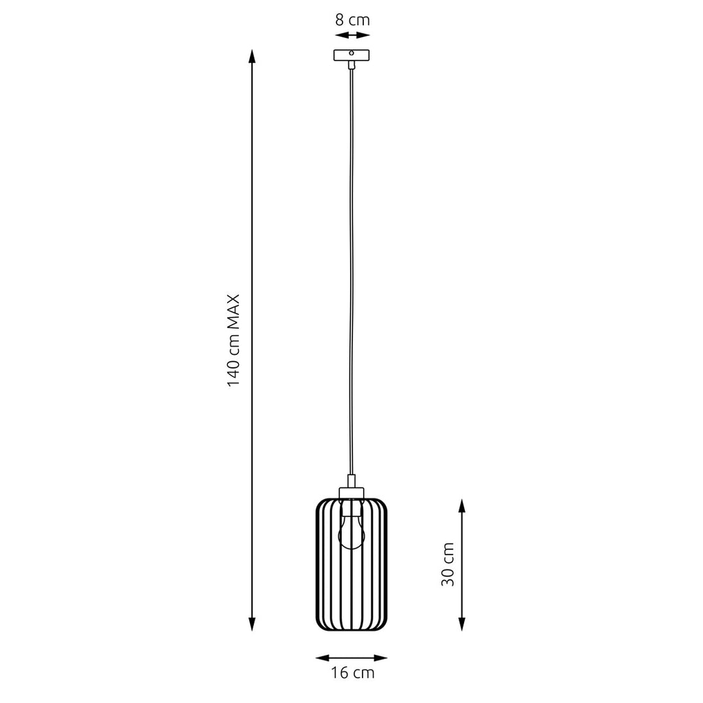 VANDER 1-Lichts Industriële Hanglamp – Zwart
