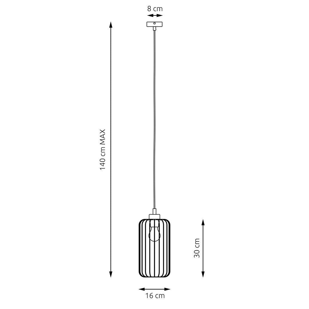 VANDER 1-Lichts Industriële Hanglamp – Zwart