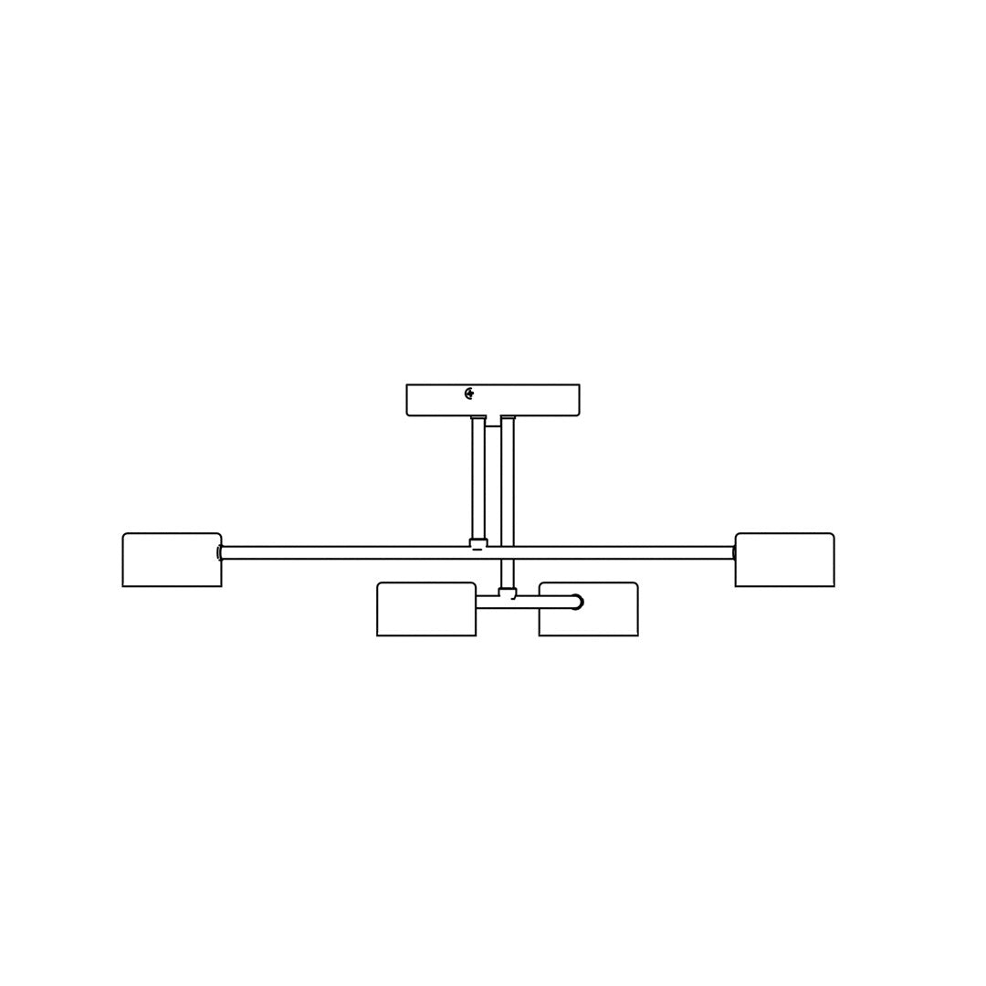 HALO 4-Lichts Plafondlamp – Minimalistisch Matwit (Ø60 cm)
