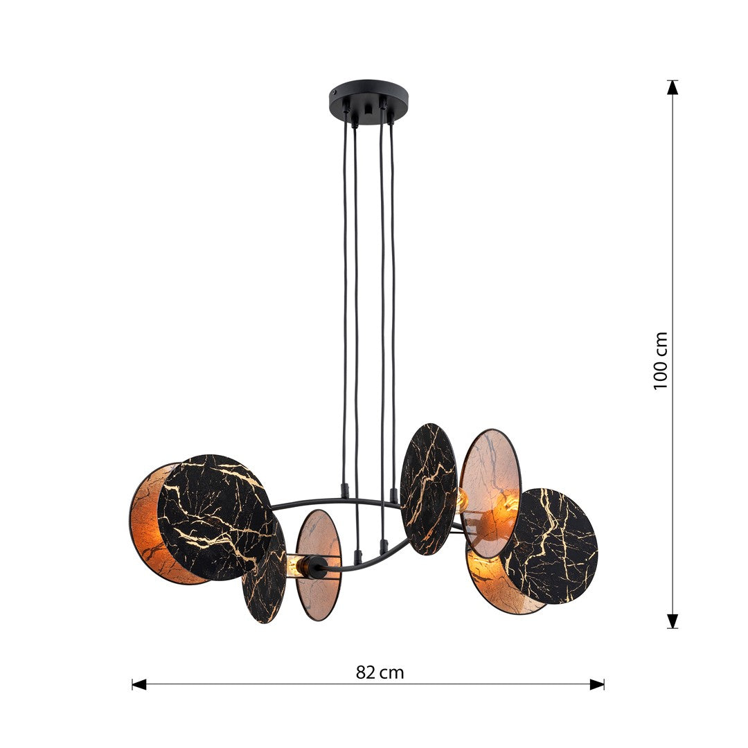 MOTIF Design Hanglamp – Modern Zwart/Goud