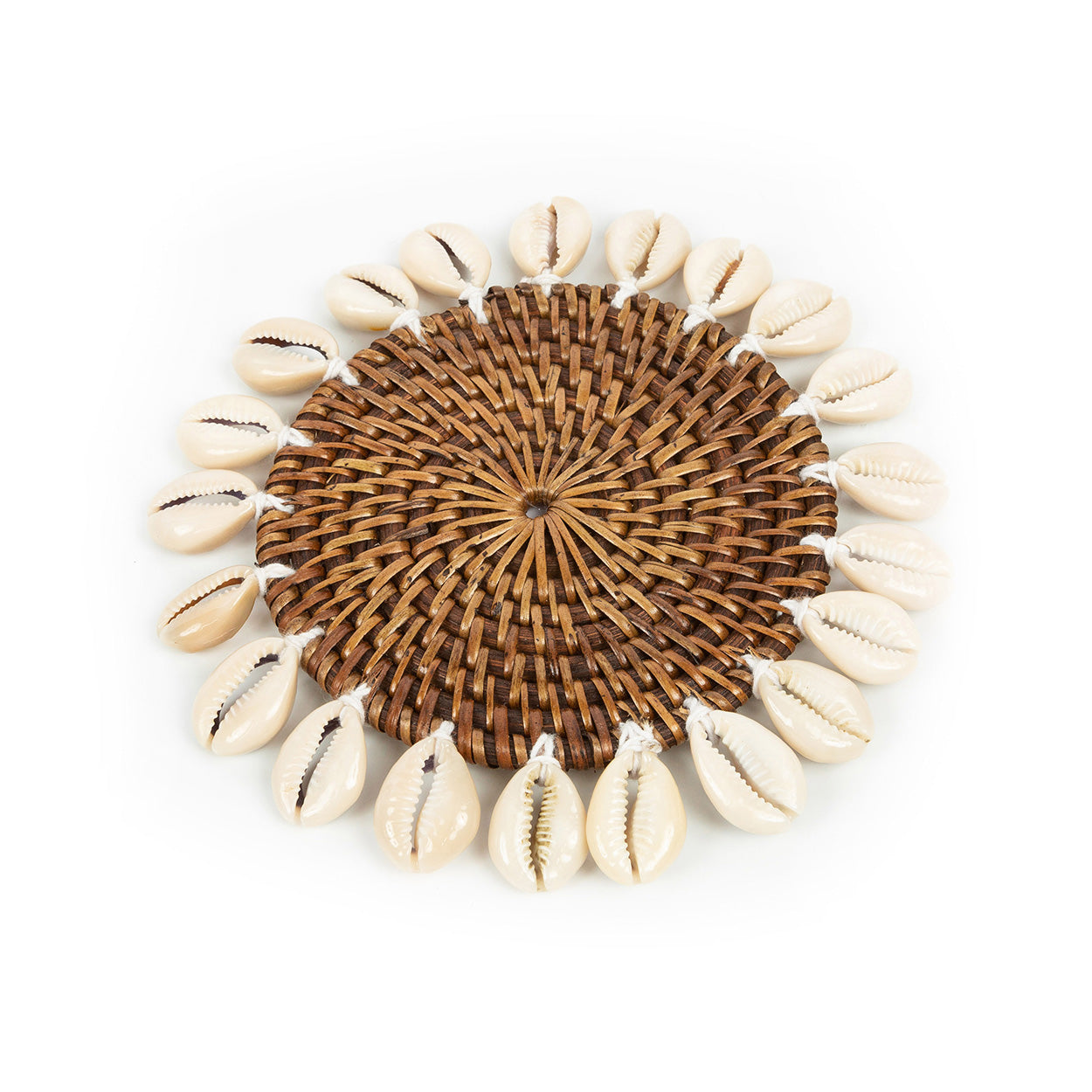 Koloniale Schelp-onderzetter - Natuurlijk bruin