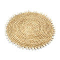 De raffia schelpenplacemat - naturel