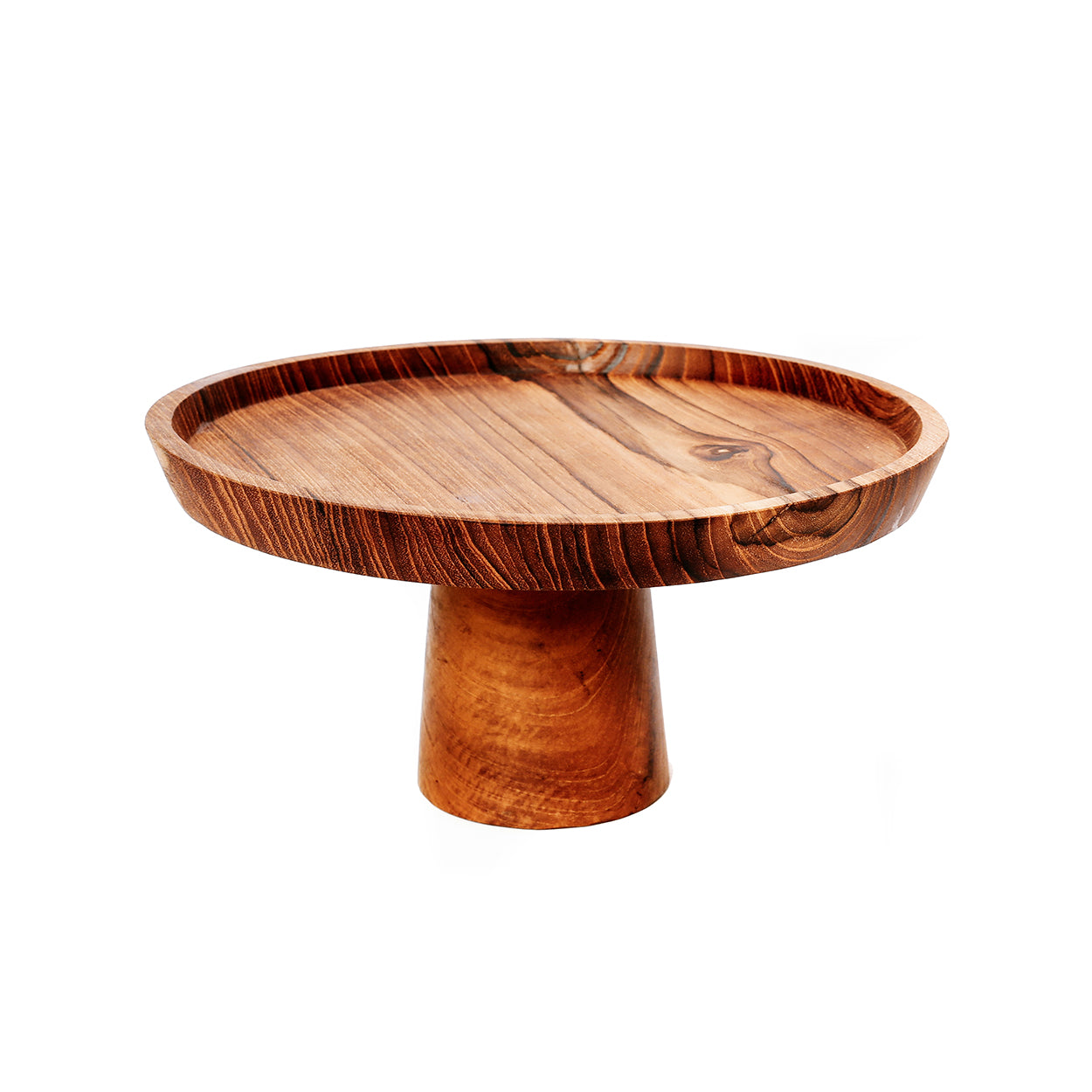 Teakhouten Cakeplateau – 24,5 cm