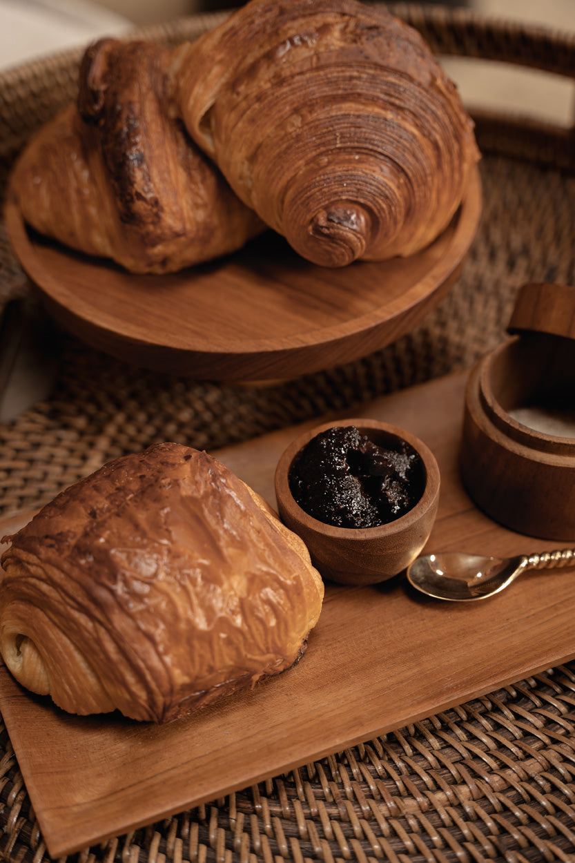 Teakhouten Cakeplateau – 24,5 cm