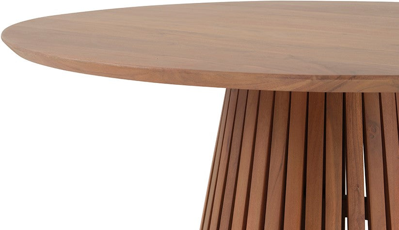 Eetkamertafel Ø130, Acacia naturel