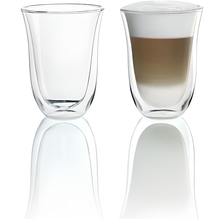 DELONGHI set van 2 Latte Macchiato-kopjes - 22 cl