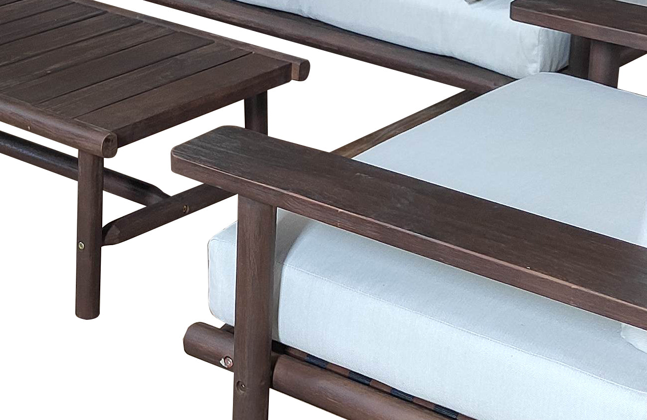 Laruna loungeset - acaciahout vintage donker teak-look