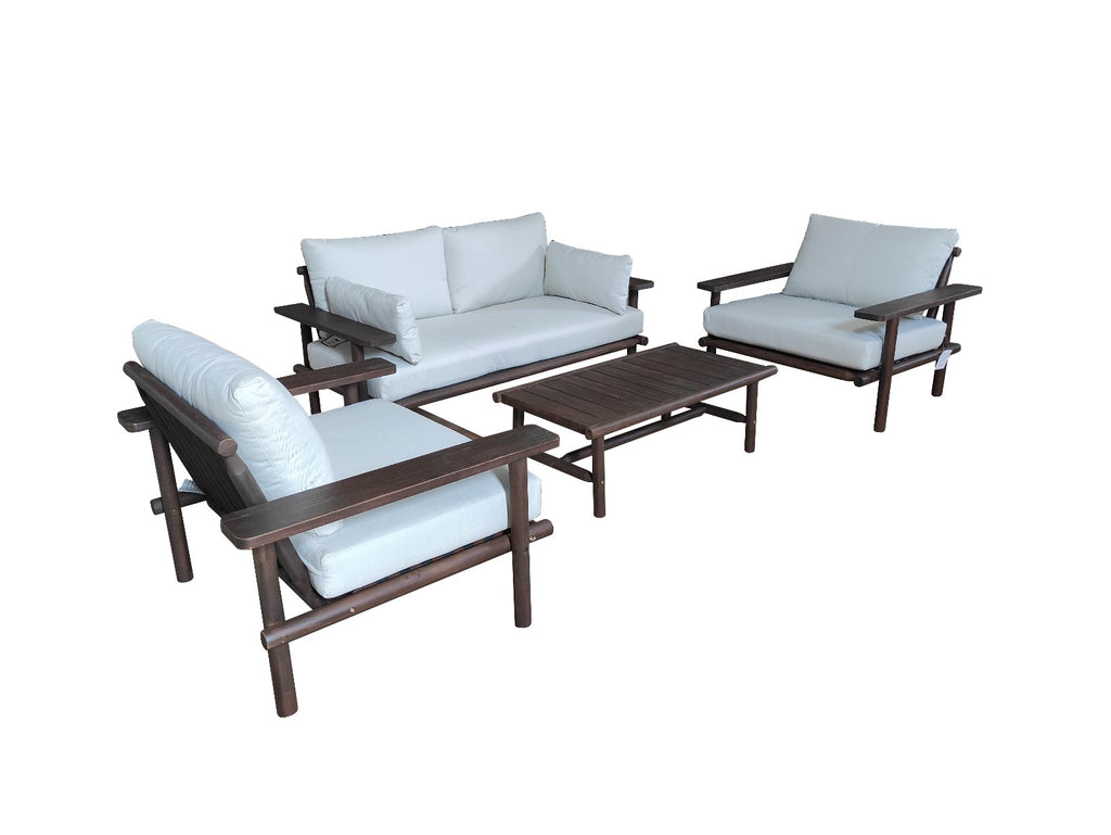 Laruna loungeset - acaciahout vintage donker teak-look