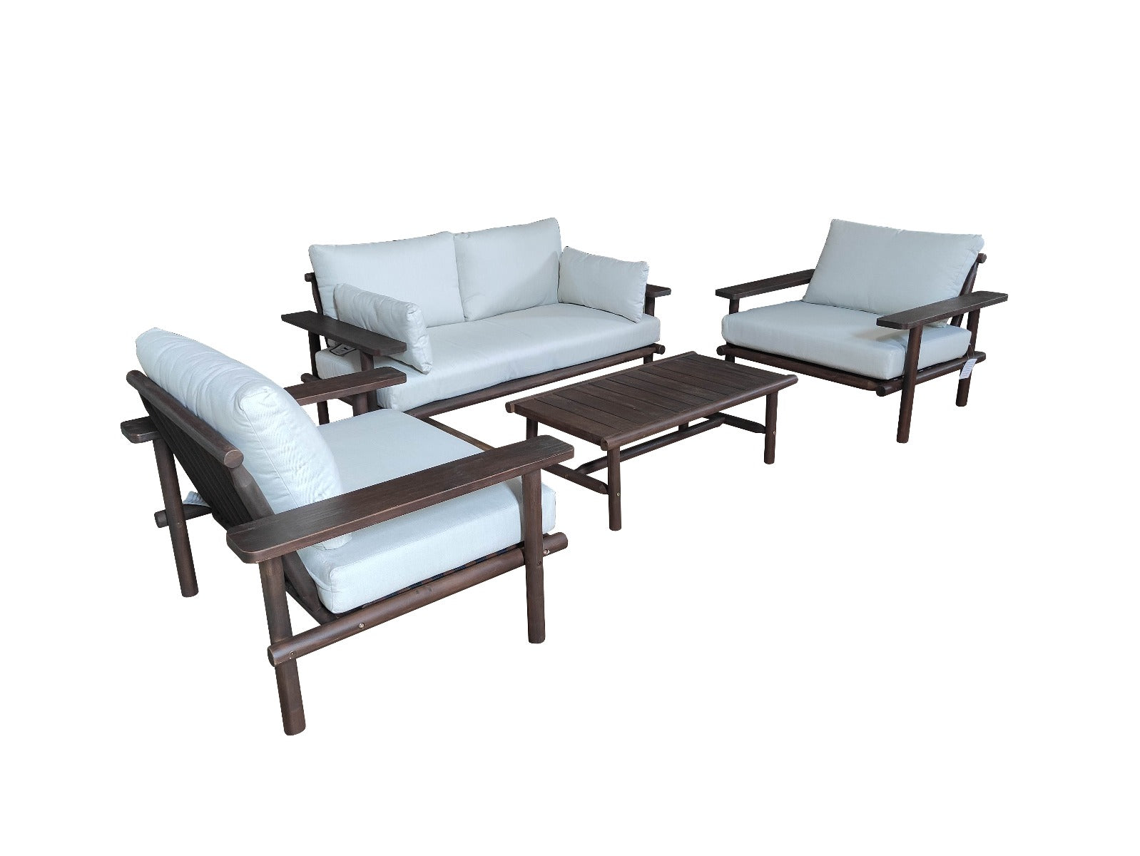 Laruna loungeset - acaciahout vintage donker teak-look