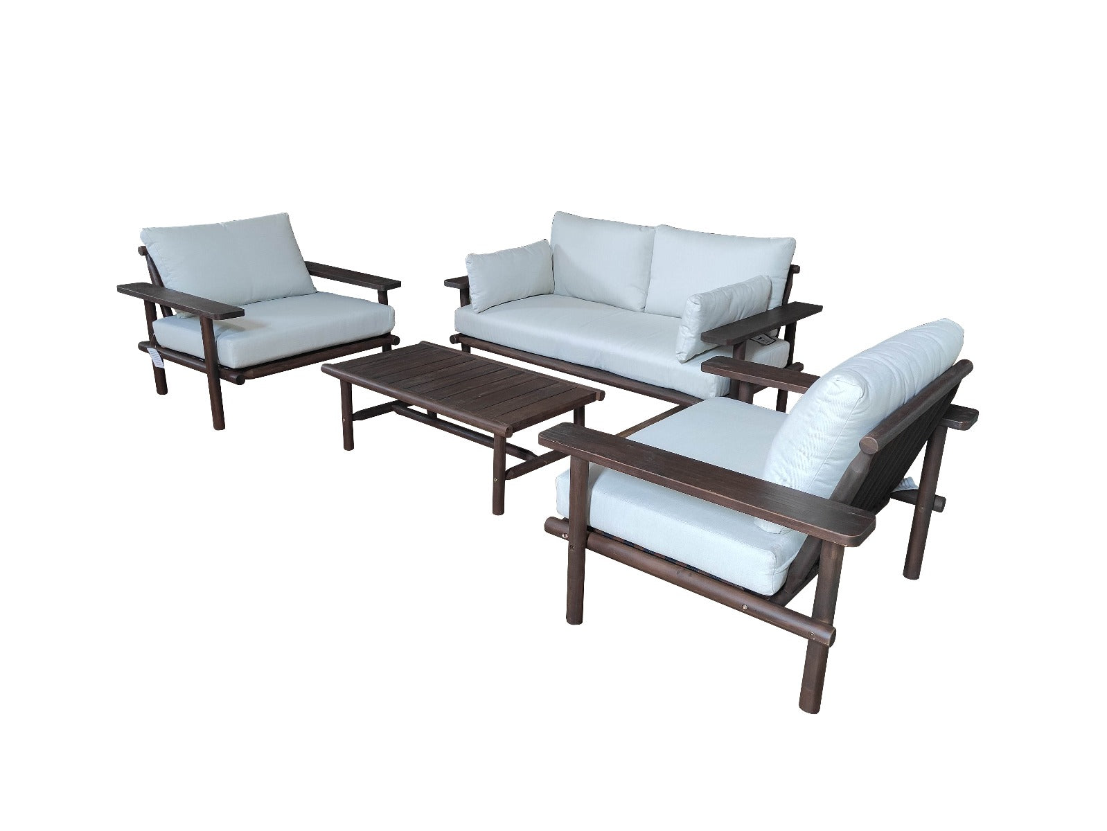Laruna loungeset - acaciahout vintage donker teak-look