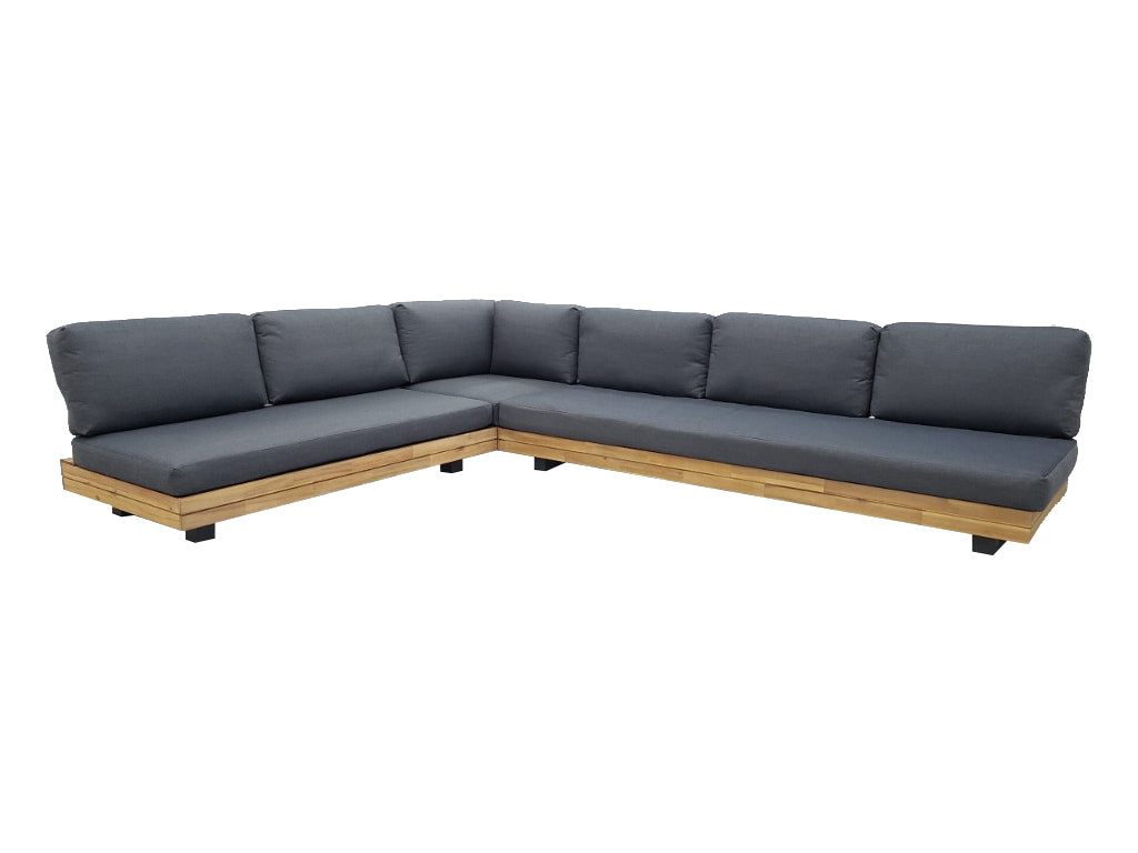 Los Angeles hoek-loungeset - staal, gepoedercoat, antraciet