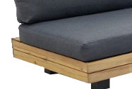 Los Angeles hoek-loungeset - staal, gepoedercoat, antraciet