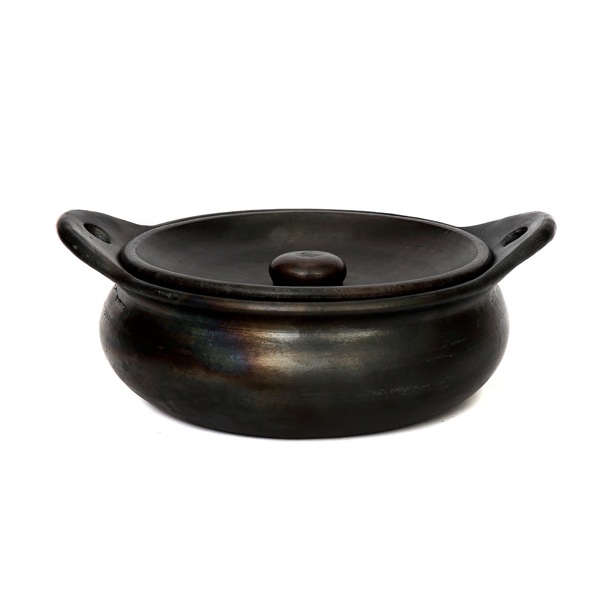 Terracotta Serveerpot met Deksel – Zwart
