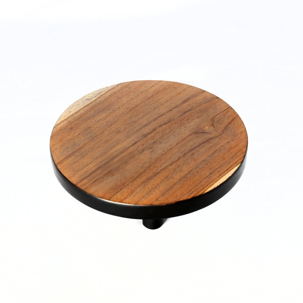 Bondi Handgemaakte Teakhouten Taartstandaard – Natural Black