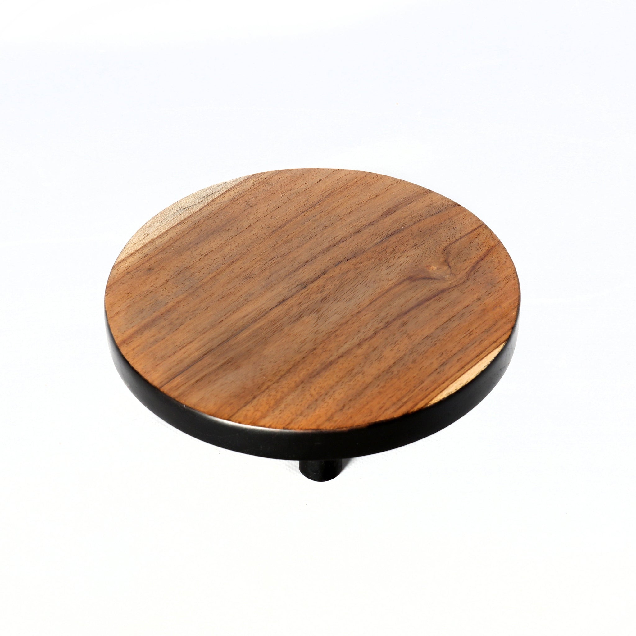 Bondi Handgemaakte Teakhouten Taartstandaard – Natural Black