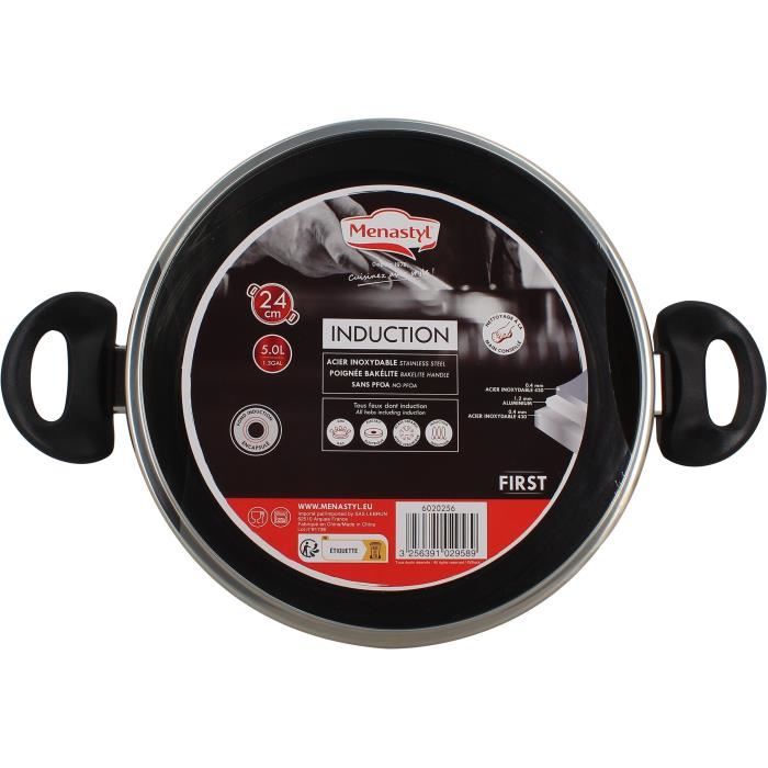 Menastyl Braadpan – 24 cm – RVS