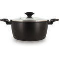 Menastyl Gesmeed Aluminium Stoofpan – 24 cm – Zwart