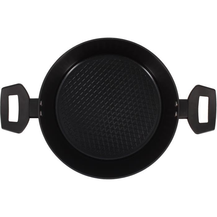 Menastyl Gesmeed Aluminium Stoofpan – 24 cm – Zwart