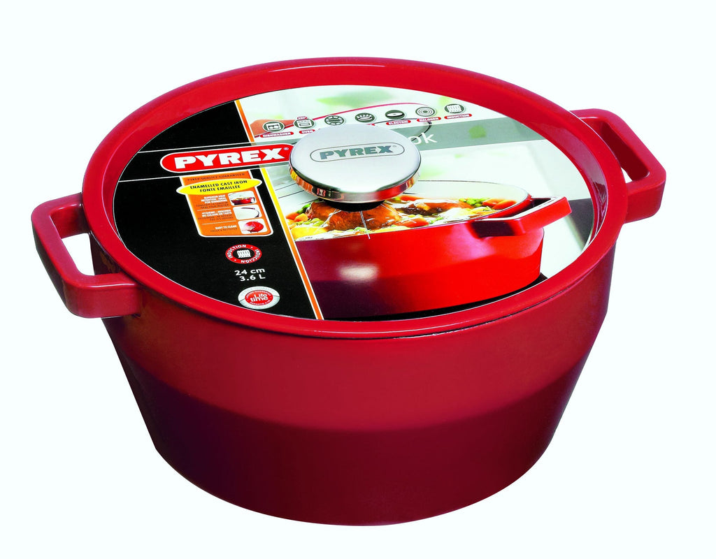 Slowcook 3,6 L Gietijzeren Braadpan / Smoorpan – Rood