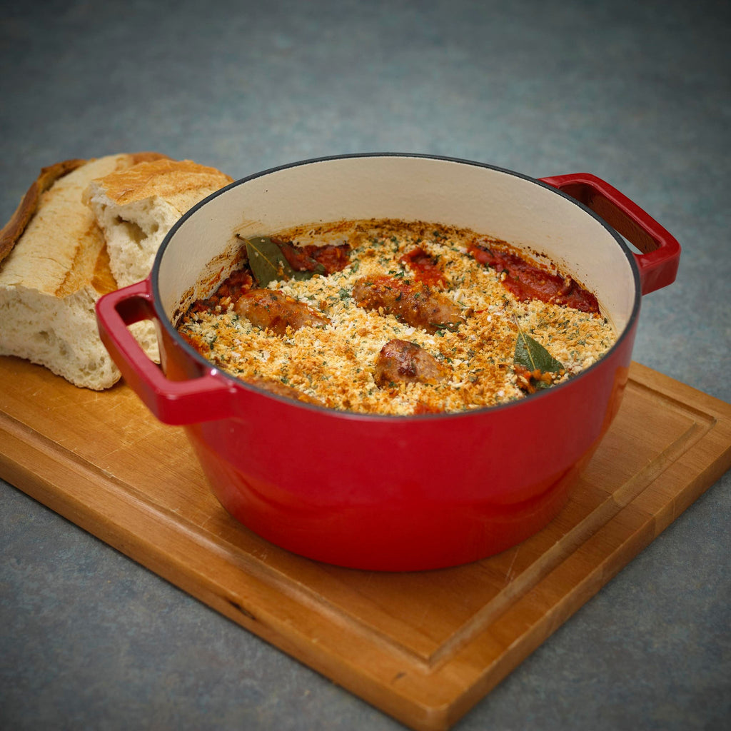Slowcook 3,6 L Gietijzeren Braadpan / Smoorpan – Rood