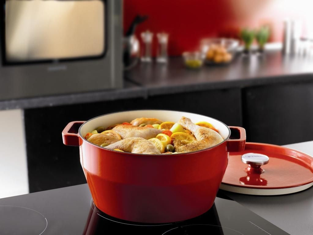 Slowcook 3,6 L Gietijzeren Braadpan / Smoorpan – Rood