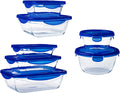 Pyrex - Cook & Go Schaal Set van 7 Stuks - Borosilicaatglas - Transparant / Blauw