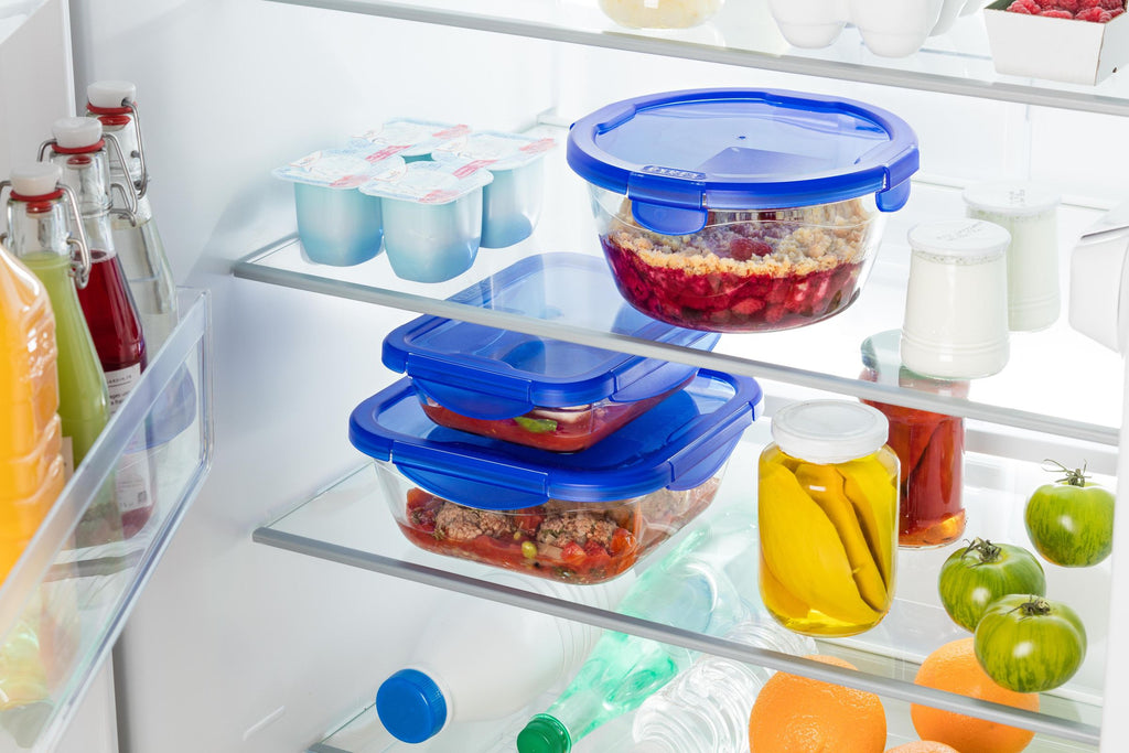 Pyrex - Cook & Go Schaal Set van 7 Stuks - Borosilicaatglas - Transparant / Blauw