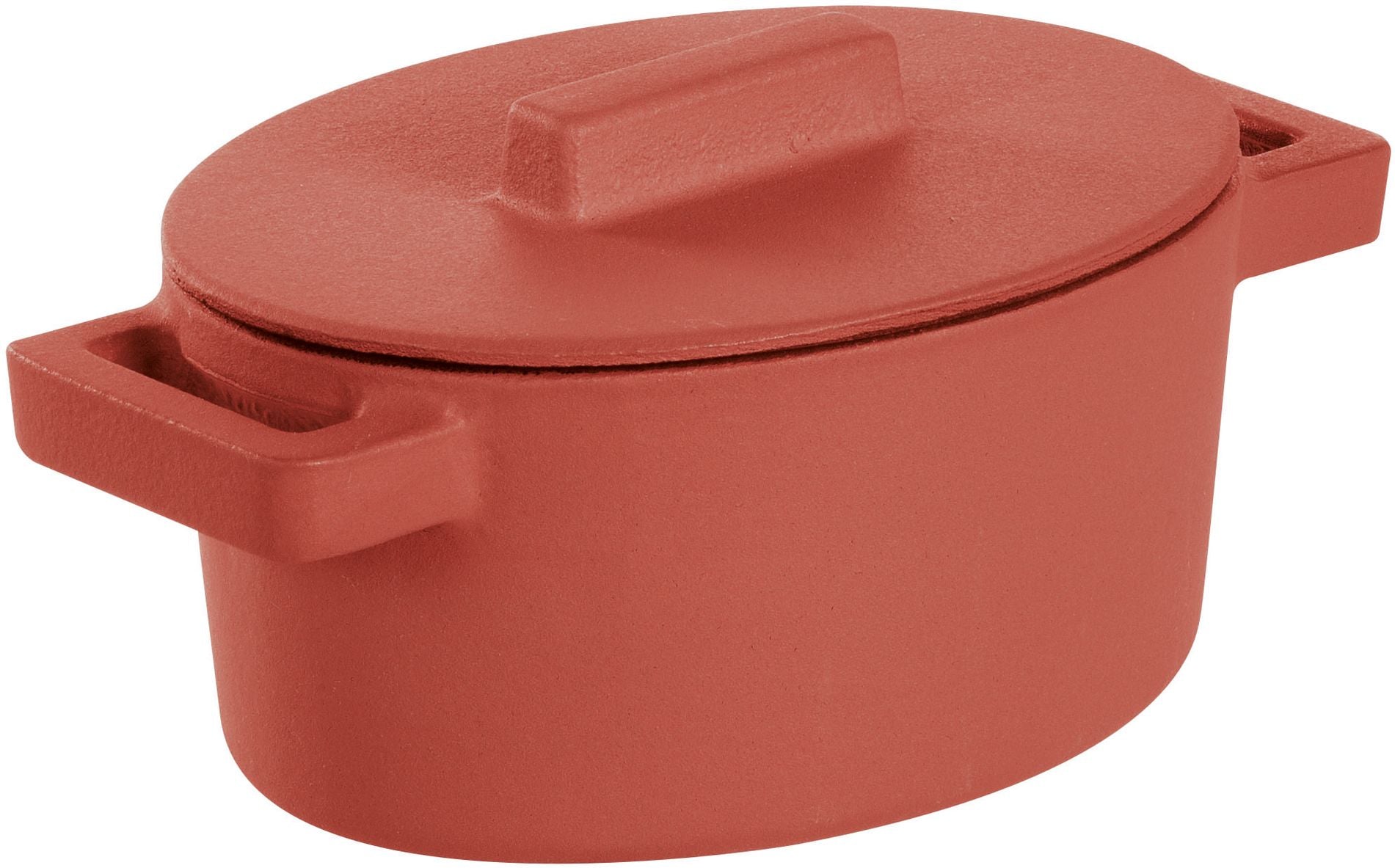 Sambonet Terra.Cotto Ovale Gietijzeren Braadpan met Deksel – 13×10 cm