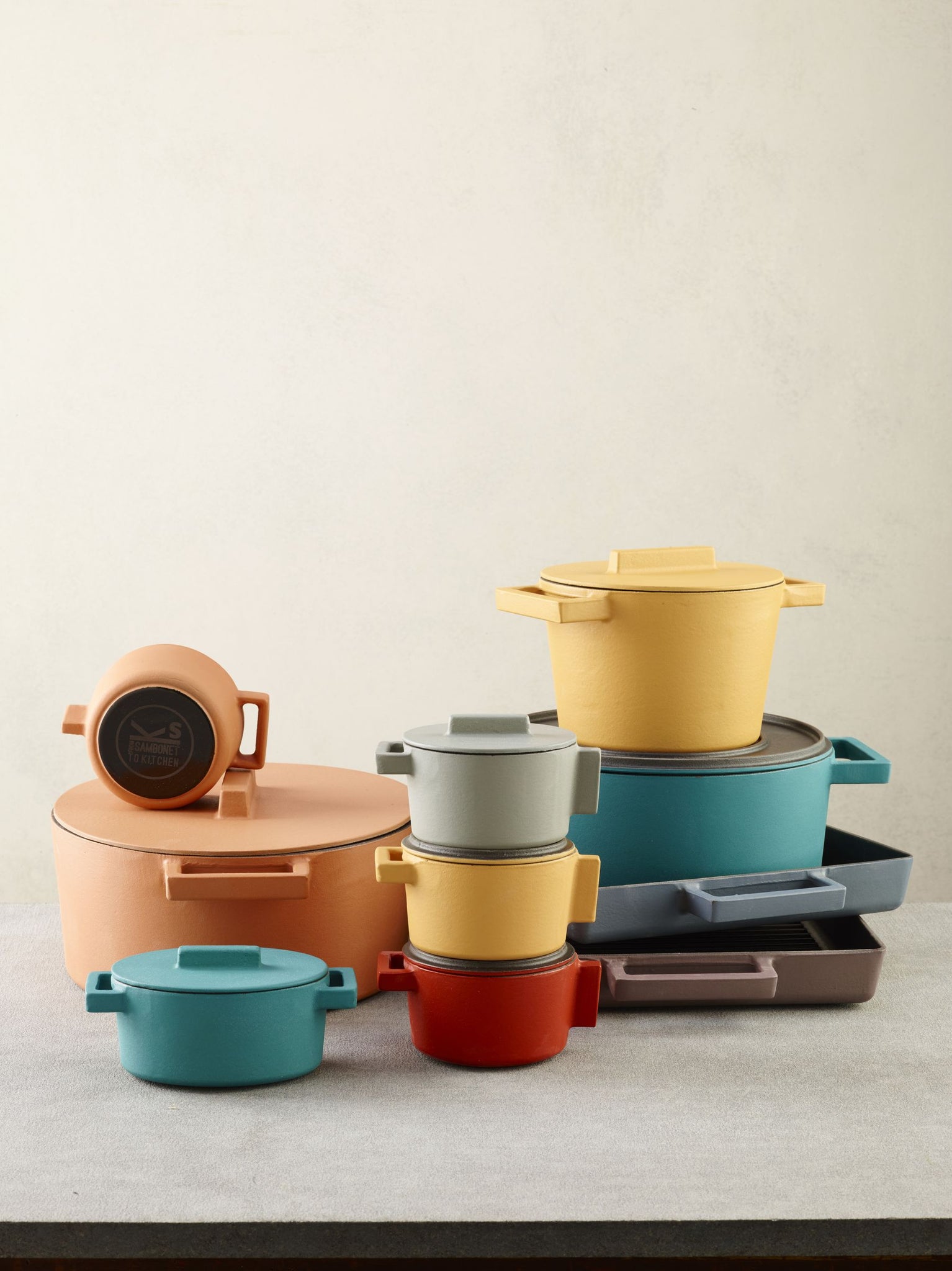 Sambonet Terra.Cotto Ovale Gietijzeren Braadpan met Deksel – 13×10 cm