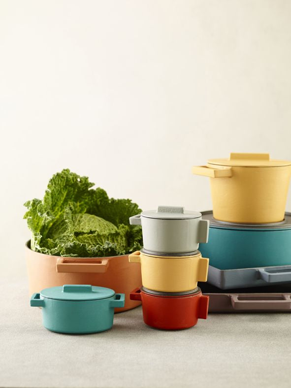 Sambonet Terra.Cotto Ovale Gietijzeren Braadpan met Deksel – 13×10 cm