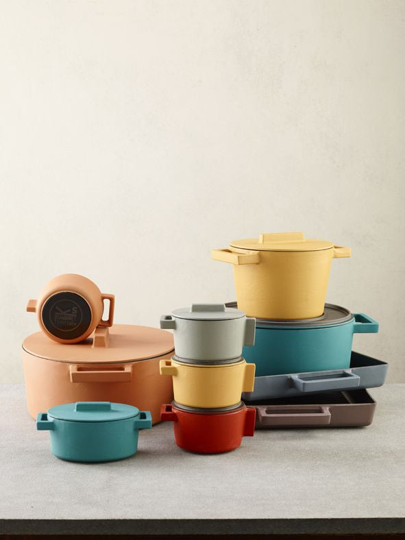 Sambonet Terra.Cotto Ovale Gietijzeren Braadpan met Deksel – 13×10 cm