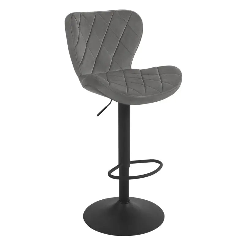 Verstelbare Barkruk met Rugleuning - Vintage Imitatieleer/Velvet/Metaal - 360° Draaibaar