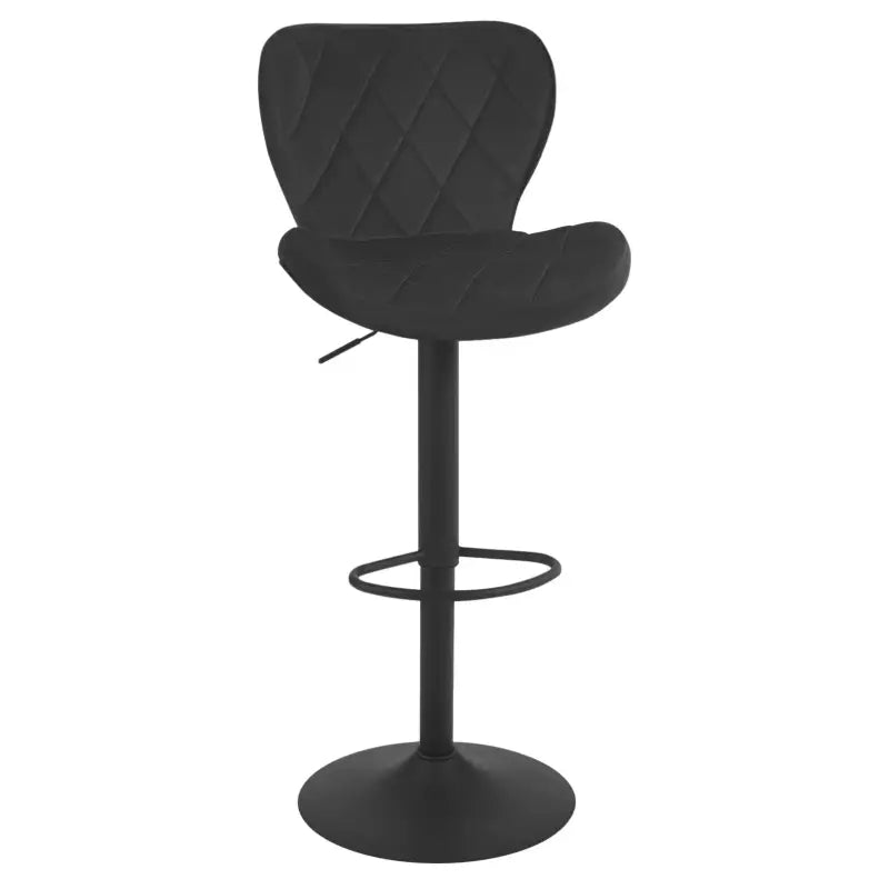 Verstelbare Barkruk met Rugleuning - Vintage Imitatieleer/Velvet/Metaal - 360° Draaibaar