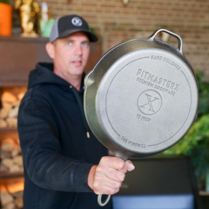The Windmill PitmasterX Hand Polished Skillet
